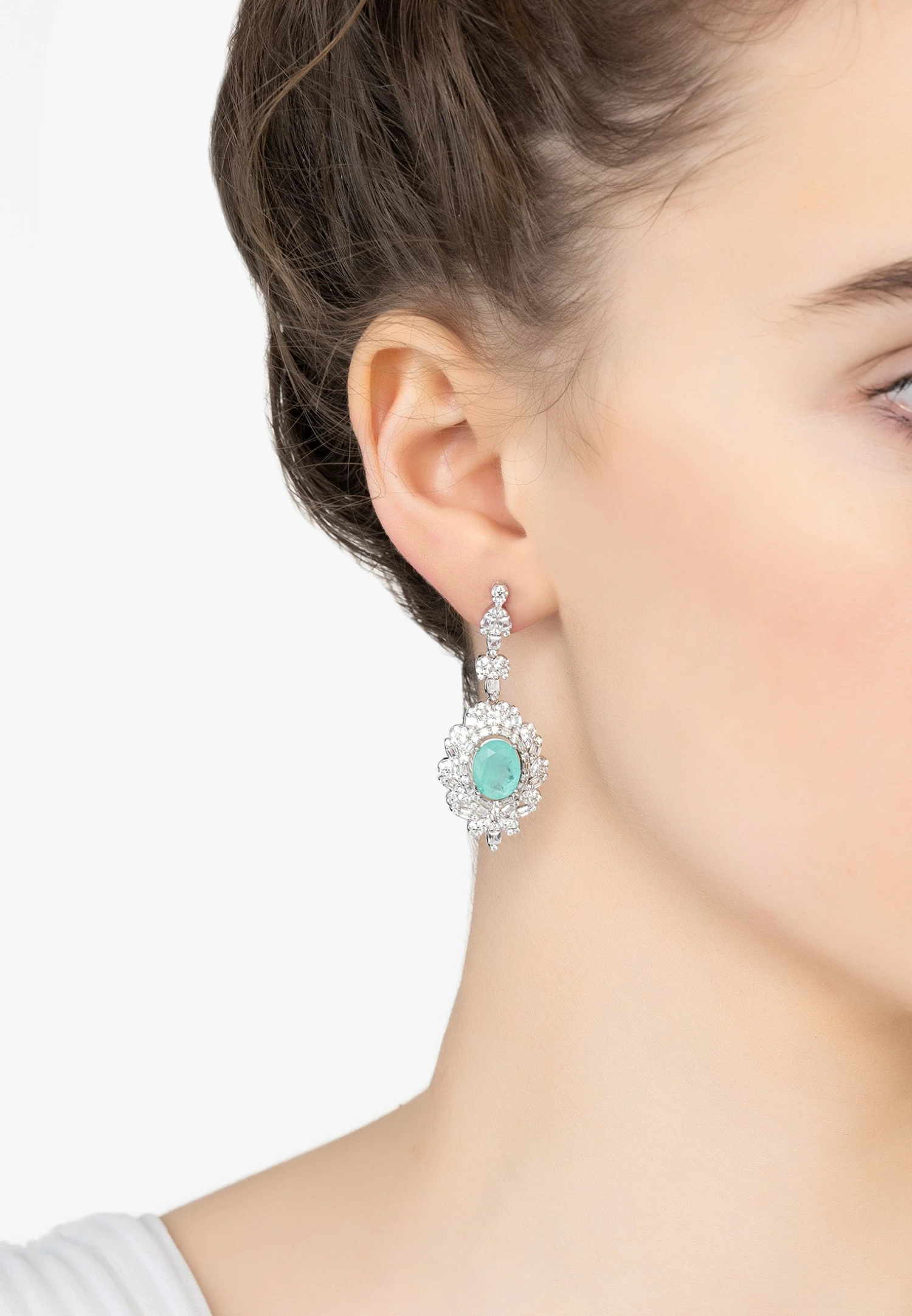 Latelita Arabesque Splendor Drop Earrings Paraiba Tourmaline Silver 4 Latelita Arabesque Splendor Drop Earrings Paraiba Tourmaline Silver - Image 2