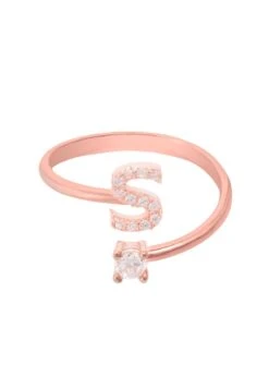 Latelita Initial Ring Rosegold S