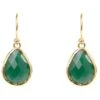Latelita Petite Drop Earrings Green Onyx Gold -Latelitla Store 5054469000625editeddark