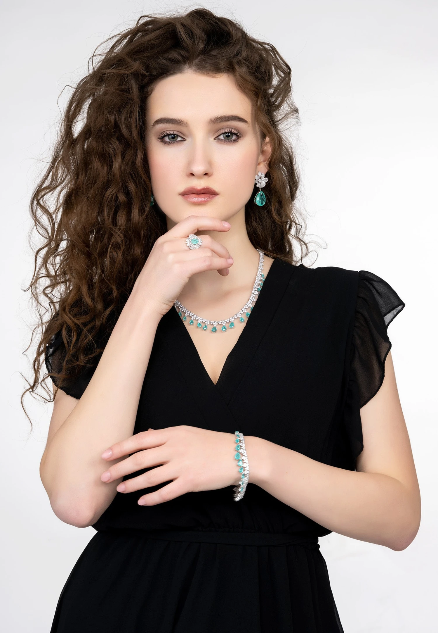 Latelita Monroe Gemstone Tennis Bracelet Paraiba Tourmaline Silver 5 Latelita Monroe Gemstone Tennis Bracelet Paraiba Tourmaline Silver - Image 3