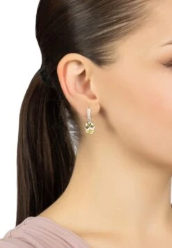 Latelitla Store -Latelitla Store alexandra oval drop earrings silver yellow topaz 323905