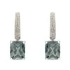 Latelita Alexandra Rectangle Drop Earrings Silver Peridot -Latelitla Store alexandra rectangle drop earrings silver peridot 943232