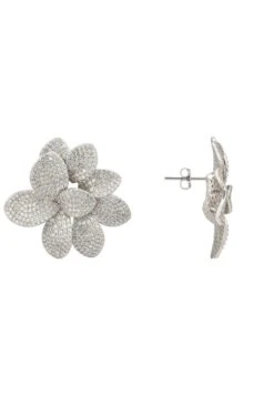Latelita Amaryllis Flower Large Stud Earrings Silver -Latelitla Store amaryllis flower large stud earrings silver 642222