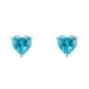 Latelita Amore Heart Stud Earrings Blue Topaz Silver -Latelitla Store amore heart stud earrings blue topaz silver 698582