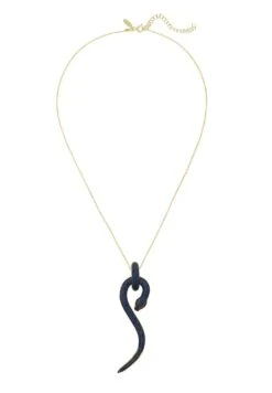 Latelita Anaconda Snake Pendant Necklace Gold Sapphire -Latelitla Store anaconda snake pendant necklace gold sapphire 511188