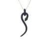 Latelita Anaconda Snake Pendant Necklace Gold Sapphire -Latelitla Store anaconda snake pendant necklace gold sapphire 550662