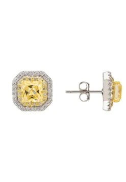 Latelita Anastasia Stud Earrings Silver Yellow Topaz -Latelitla Store anastasia stud earrings silver yellow topaz 350488