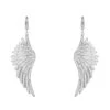 Latelita Angel Wing Drop Earrings Silver White -Latelitla Store angel wing drop earrings silver white 542456