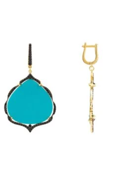 Latelita Antoinette Earrings Gold Turquoise -Latelitla Store antoinette earrings gold turquoise 438574