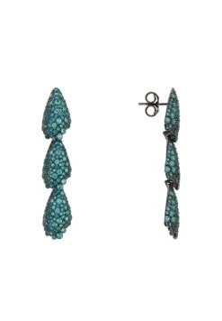 Latelita Arabelle Aqua Earrings Silver Oxidised -Latelitla Store arabelle aqua earrings silver oxidised 550439