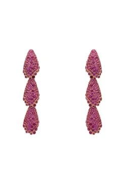 Latelita Arabelle Ruby Pink Earrings Rosegold