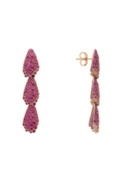 Latelita Arabelle Ruby Pink Earrings Rosegold -Latelitla Store arabelle ruby pink earrings rosegold 838075