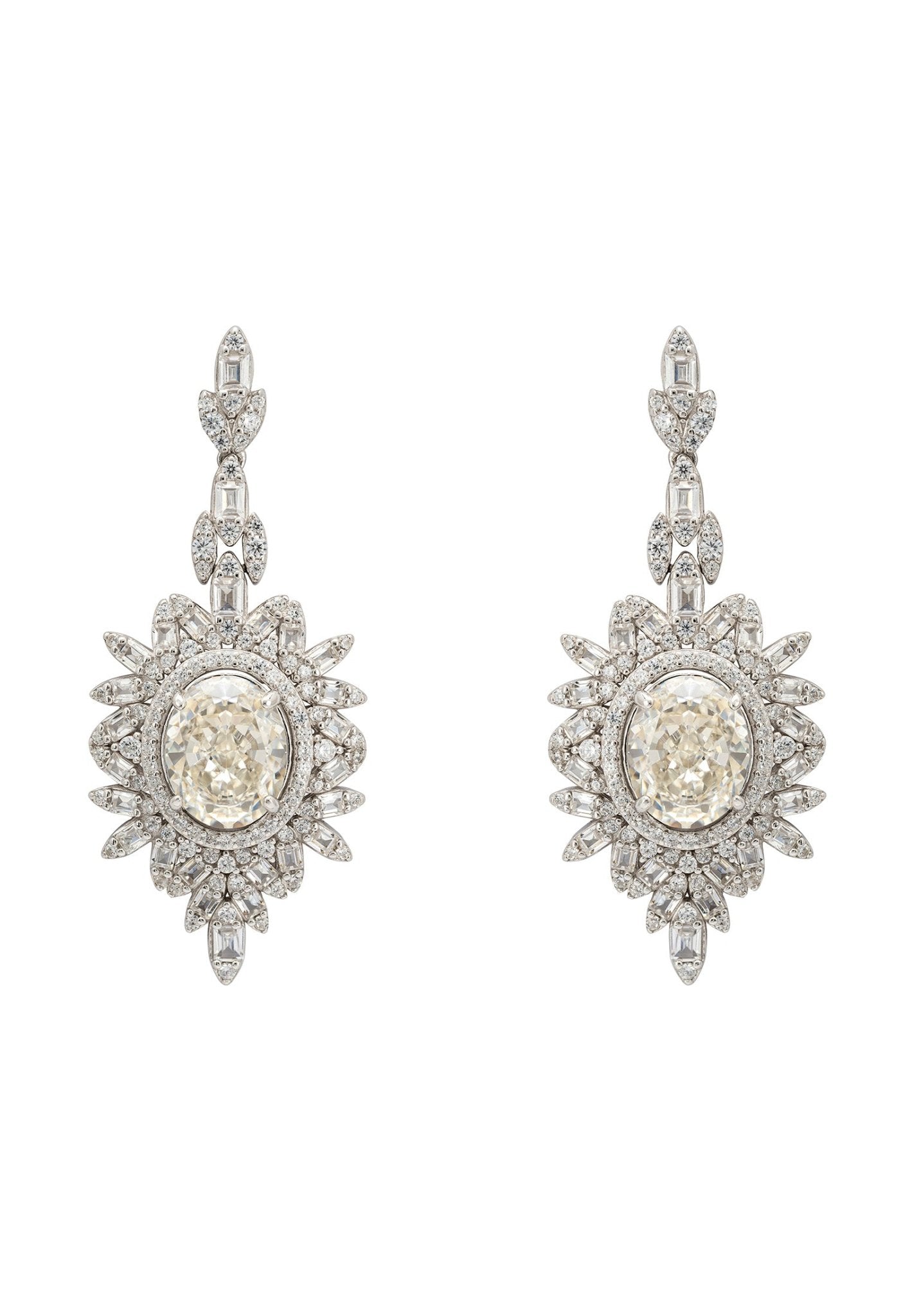 Latelitla Store -Latelitla Store arabesque splendor drop earrings moissanite silver 618382 1