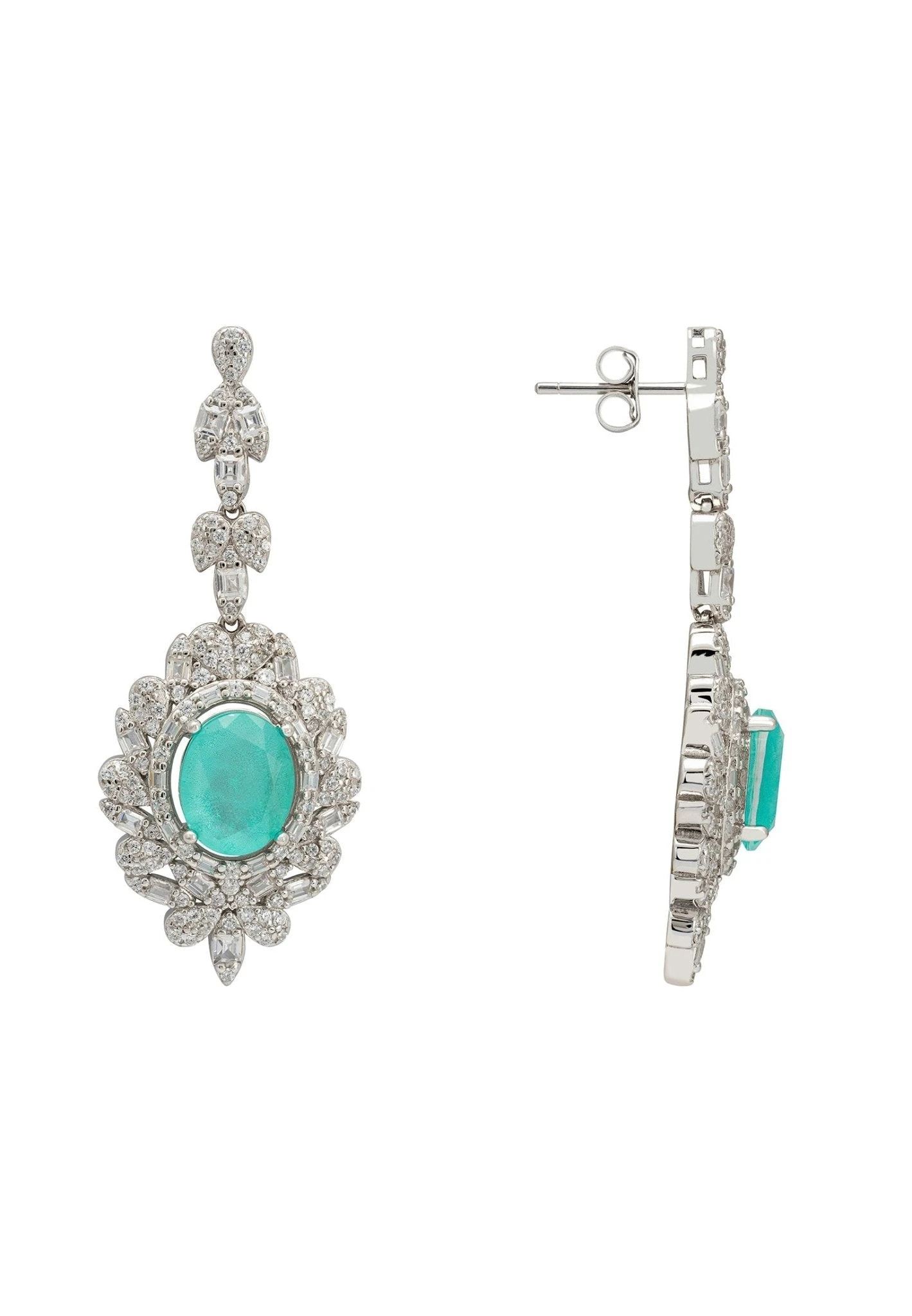 Latelita Arabesque Splendor Drop Earrings Paraiba Tourmaline Silver 5 Latelita Arabesque Splendor Drop Earrings Paraiba Tourmaline Silver - Image 3