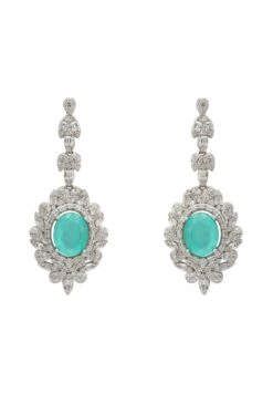 Latelita Arabesque Splendor Drop Earrings Paraiba Tourmaline Silver