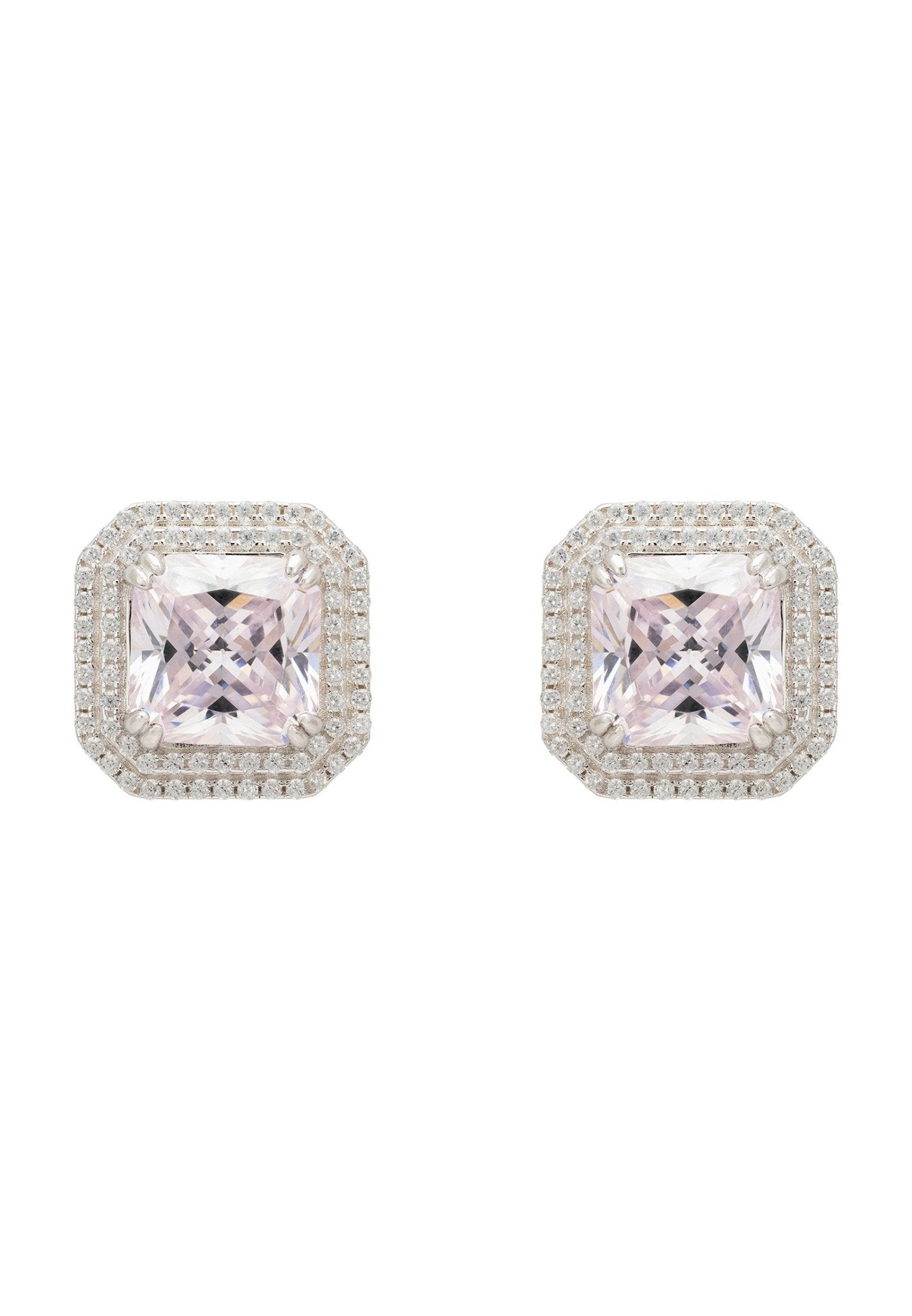 Latelitla Store -Latelitla Store arianna morganite stud earrings silver 270334 1