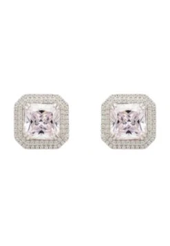 Latelita Arianna Morganite Stud Earrings Silver