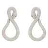 Latelita Asp Snake Drop Earrings Silver White -Latelitla Store asp snake drop earrings silver white 416440
