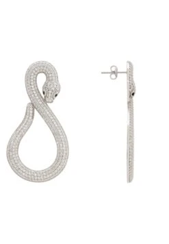 Latelita Asp Snake Drop Earrings Silver White 8 Latelita Asp Snake Drop Earrings Silver White -Latelitla Store asp snake drop earrings silver white 850288