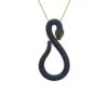 Latelita Asp Snake Pendant Necklace Gold Sapphire -Latelitla Store asp snake pendant necklace gold sapphire 383754