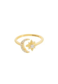 Latelita Astrid Moon & Star Ring Gold -Latelitla Store astrid moon star ring gold 292438