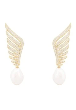 Latelita Athena Pearl Earrings Gold