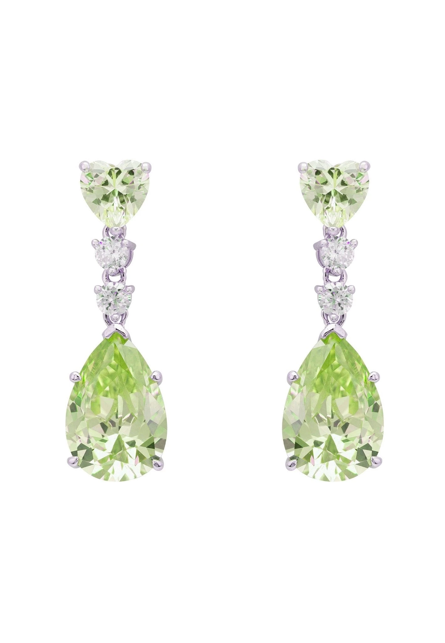 Latelita Augusta Peridot Teardrop Earrings Silver 3 Latelita Augusta Peridot Teardrop Earrings Silver