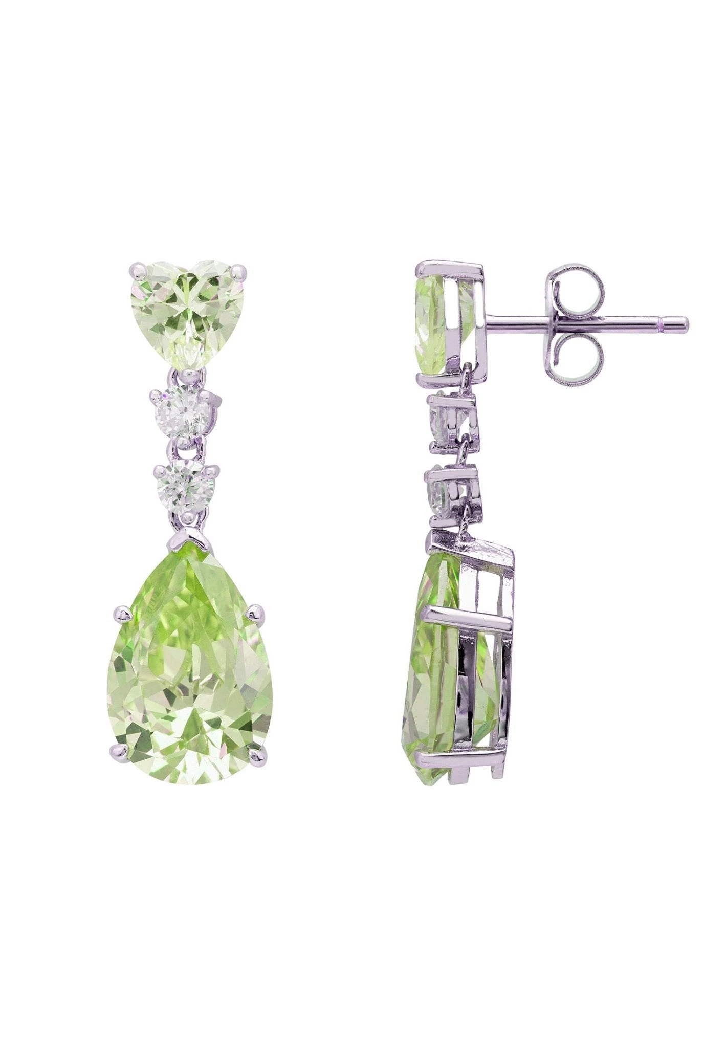 Latelita Augusta Peridot Teardrop Earrings Silver 5 Latelita Augusta Peridot Teardrop Earrings Silver - Image 3
