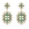 Latelita Babylon Flower Drop Earrings Gold Green -Latelitla Store babylon flower drop earrings gold green 271583