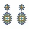 Latelita Babylon Multicoloured Flower Drop Earrings Rosegold -Latelitla Store babylon multicoloured flower drop earrings rosegold 988569