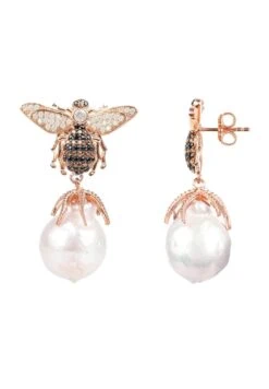Latelita Baroque Pearl Honey Bee Drop Earrings Rosegold 9 Latelita Baroque Pearl Honey Bee Drop Earrings Rosegold -Latelitla Store baroque pearl honey bee drop earrings rosegold 243180