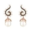 Latelita Baroque Pearl Poseidon Gemstone Drop Earrings Black Rosegold -Latelitla Store baroque pearl poseidon gemstone drop earrings black rosegold 309571