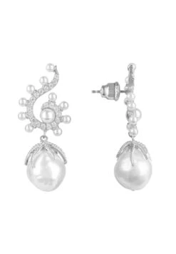Latelita Baroque Pearl Poseidon Gemstone Drop Earrings White Silver 8 Latelita Baroque Pearl Poseidon Gemstone Drop Earrings White Silver -Latelitla Store baroque pearl poseidon gemstone drop earrings white silver 120659