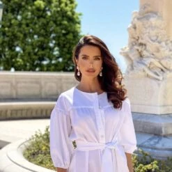 Latelita Baroque Pearl White Flower Drop Earrings Rosegold -Latelitla Store baroque pearl white flower drop earrings rosegold 410746