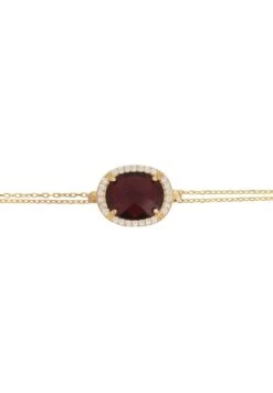 Latelita Beatrice Oval Gemstone Bracelet Gold Garnet -Latelitla Store beatrice oval gemstone bracelet gold garnet 277213