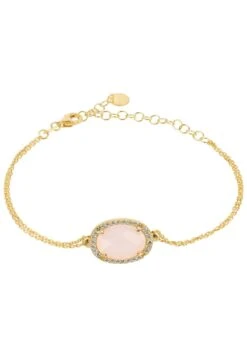 Latelita Beatrice Oval Gemstone Bracelet Gold Rose Quartz -Latelitla Store beatrice oval gemstone bracelet gold rose quartz 453952