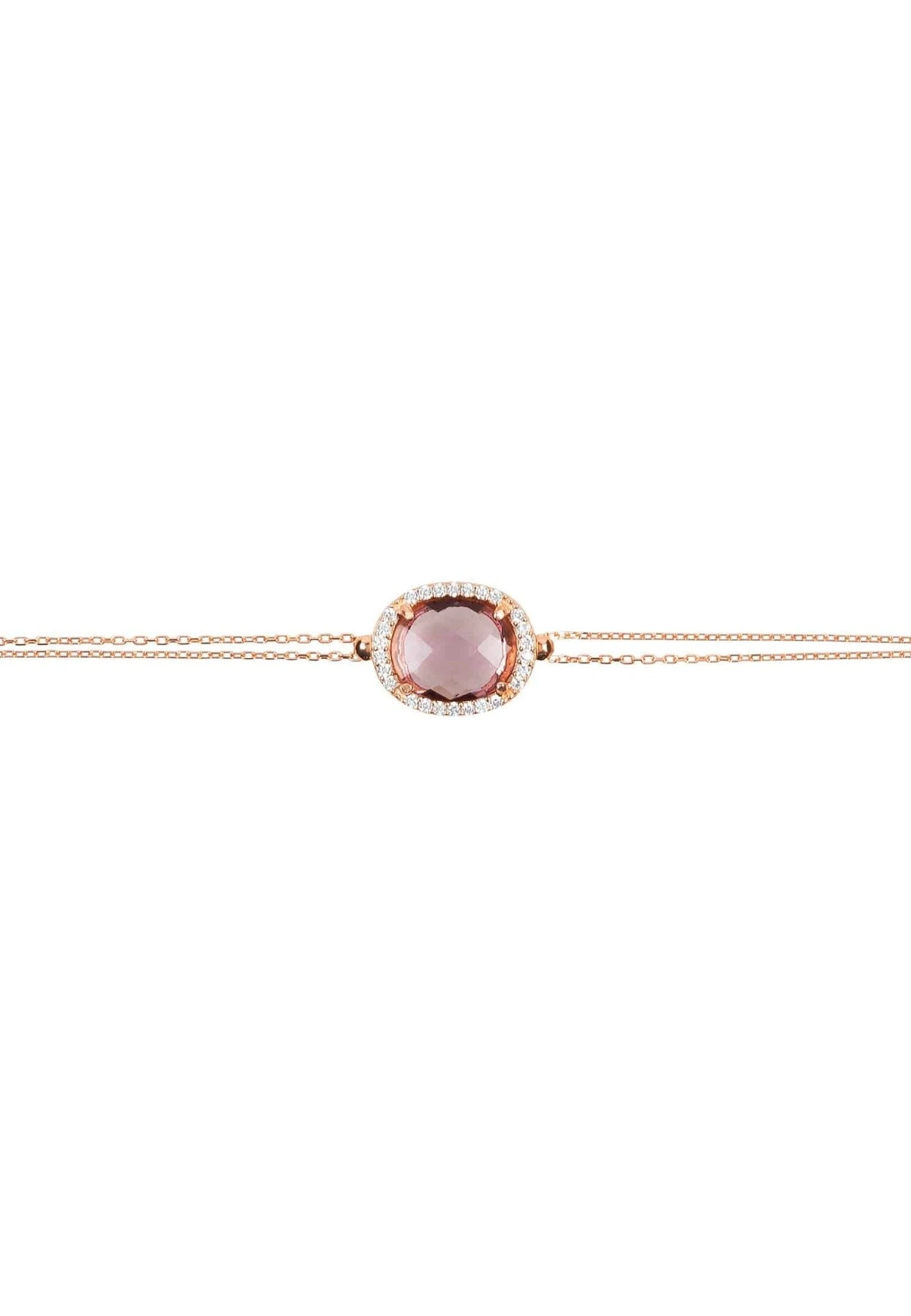 Latelita Beatrice Oval Gemstone Bracelet Rose Gold Amethyst Hydro 6 Latelita Beatrice Oval Gemstone Bracelet Rose Gold Amethyst Hydro - Image 4