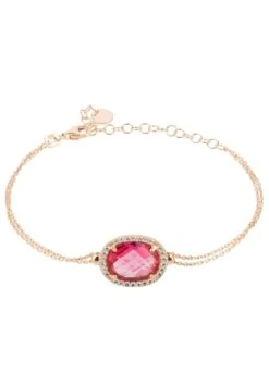 Latelita Beatrice Oval Gemstone Bracelet Rose Gold Pink Tourmaline -Latelitla Store beatrice oval gemstone bracelet rose gold pink tourmaline 391954