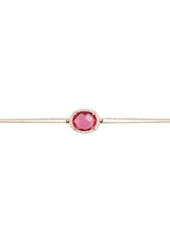 Latelita Beatrice Oval Gemstone Bracelet Rose Gold Pink Tourmaline -Latelitla Store beatrice oval gemstone bracelet rose gold pink tourmaline 854374