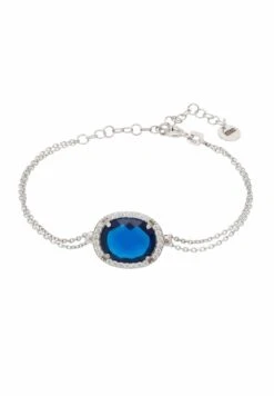 Latelita Beatrice Oval Gemstone Bracelet Silver Sapphire Hydro