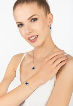 Latelita Beatrice Oval Gemstone Bracelet Silver Sapphire Hydro -Latelitla Store beatrice oval gemstone bracelet silver sapphire hydro 439397