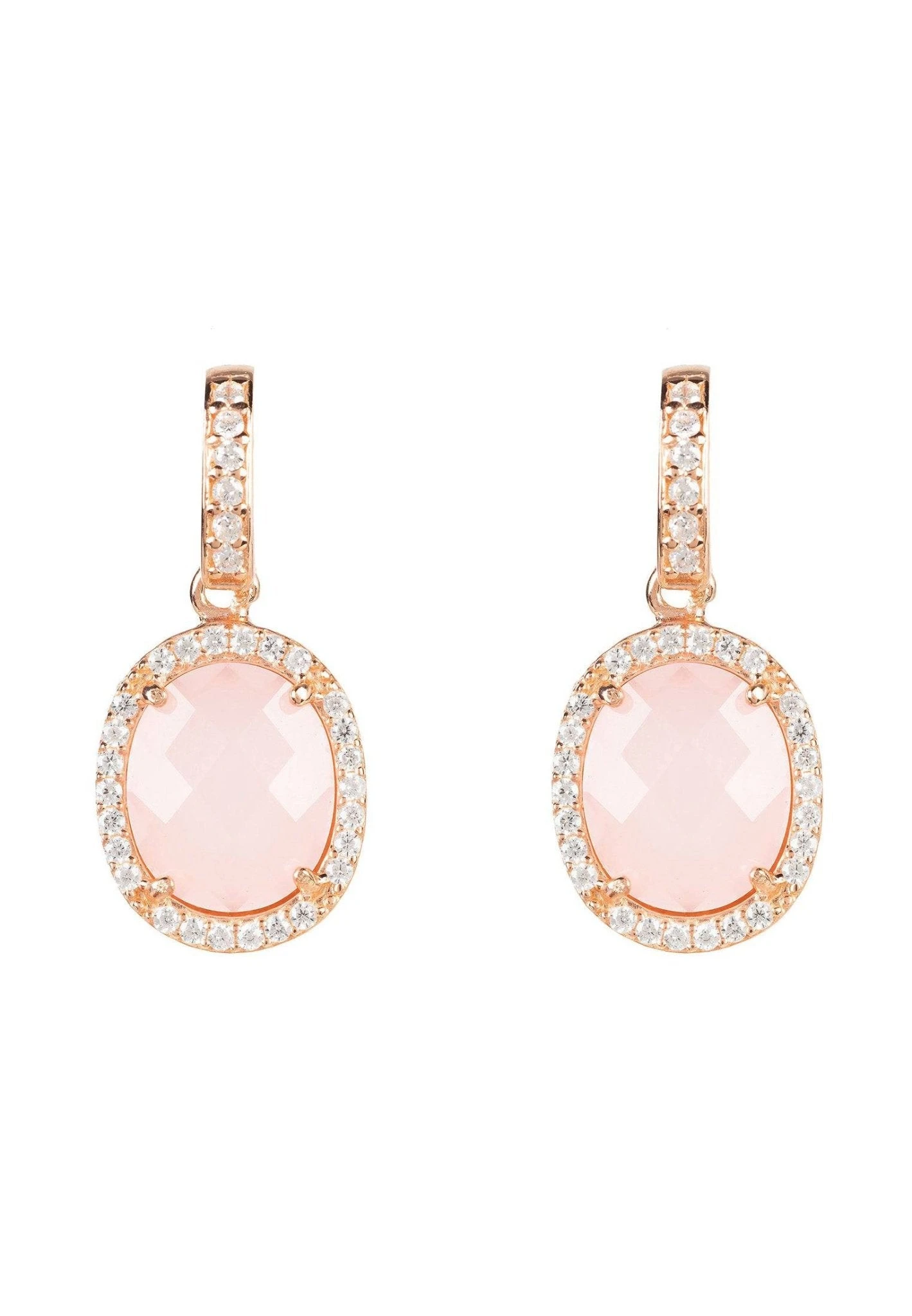 Latelita Beatrice Oval Gemstone Drop Earring Rose Gold Rose Quartz 3 Latelita Beatrice Oval Gemstone Drop Earring Rose Gold Rose Quartz