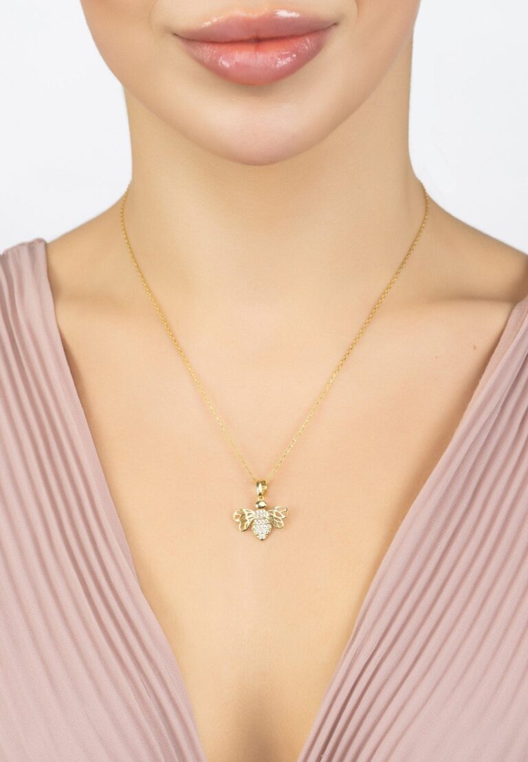 Latelitla Store -Latelitla Store bees knees pendant necklace gold 964269 768x1108 1
