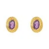 Latelita Birthstone Gold Gemstone Stud Earring February Amethyst -Latelitla Store birthstone gold gemstone stud earring february amethyst 262028