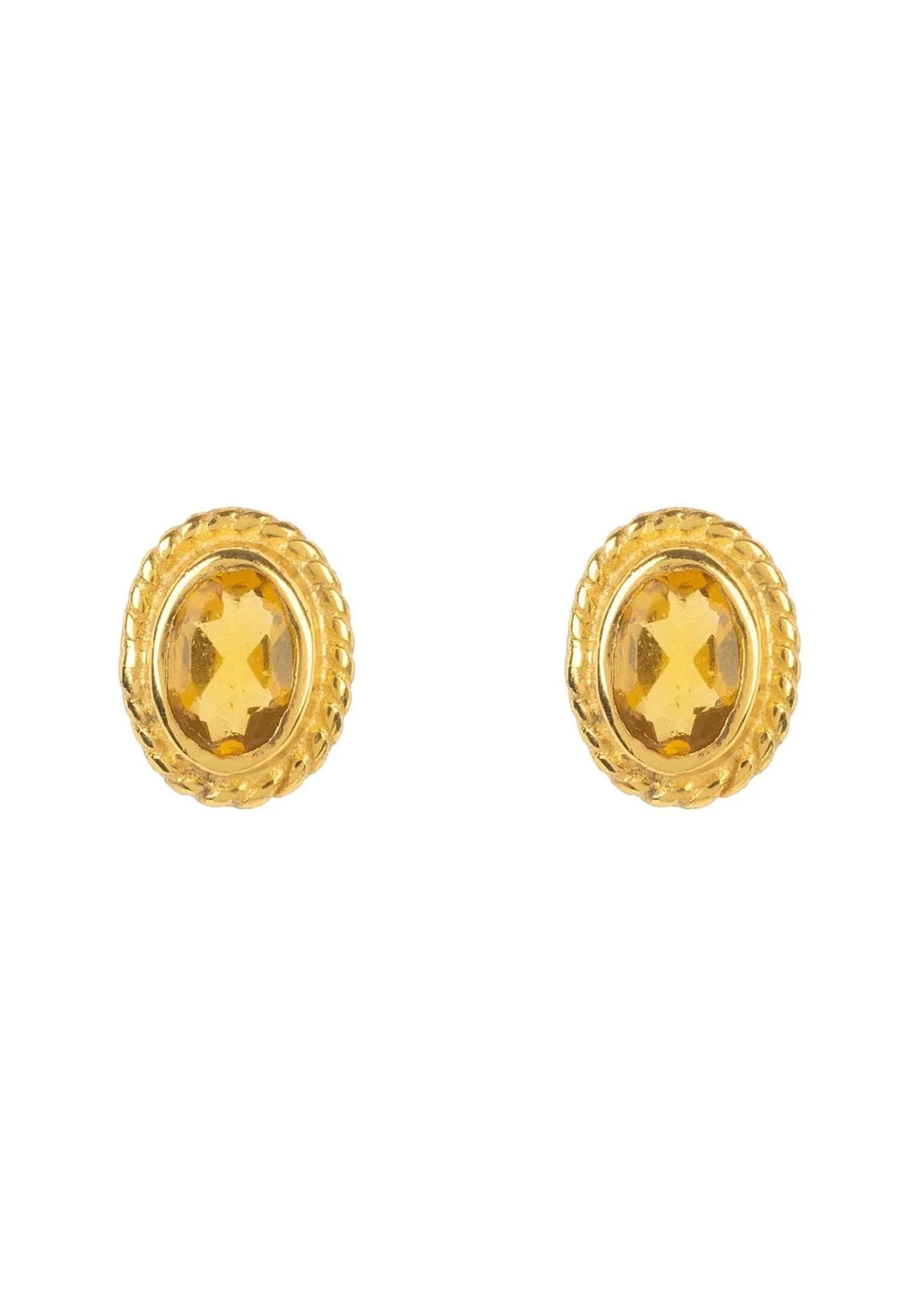 Latelita Birthstone Gold Gemstone Stud Earring November Citrine 3 Latelita Birthstone Gold Gemstone Stud Earring November Citrine