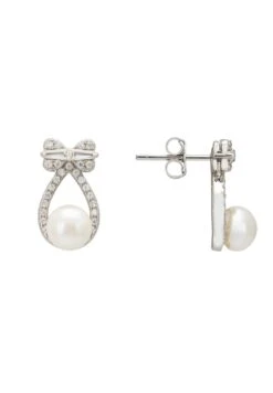 Latelita Bows And Pearls Earrings Silver 8 Latelita Bows And Pearls Earrings Silver -Latelitla Store bows and pearls earrings silver 778855