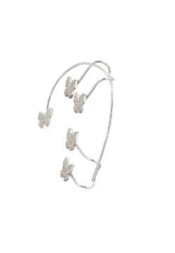 Latelita Butterflies Non-Pierced Ear Climber Left Silver -Latelitla Store butterflies non pierced ear climber left silver 240368