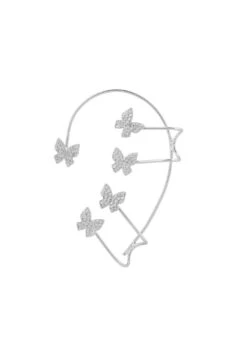 Latelita Butterflies Non-Pierced Ear Climber Left Silver