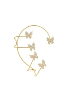 Latelita Butterflies Non-Pierced Ear Climber Right Gold