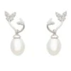 Latelita Butterflies Pearl Earrings Silver -Latelitla Store butterflies pearl earrings silver 747918